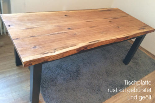 Tischplatte-rustikal-gebürstet-und-geölt